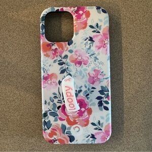 Loopy Case Pink and Blue Floral Phone Case Gardenia for iPhone 12 6.1”